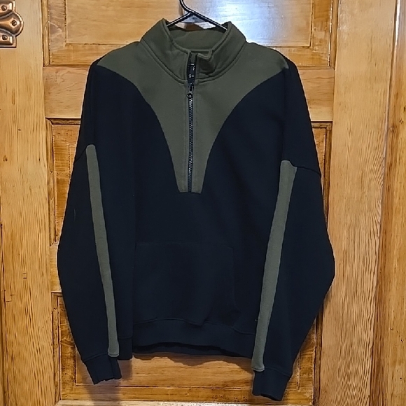 Club York Black and Olive Long Sleeve Zip-Up Sweater XL - Picture 1 of 4